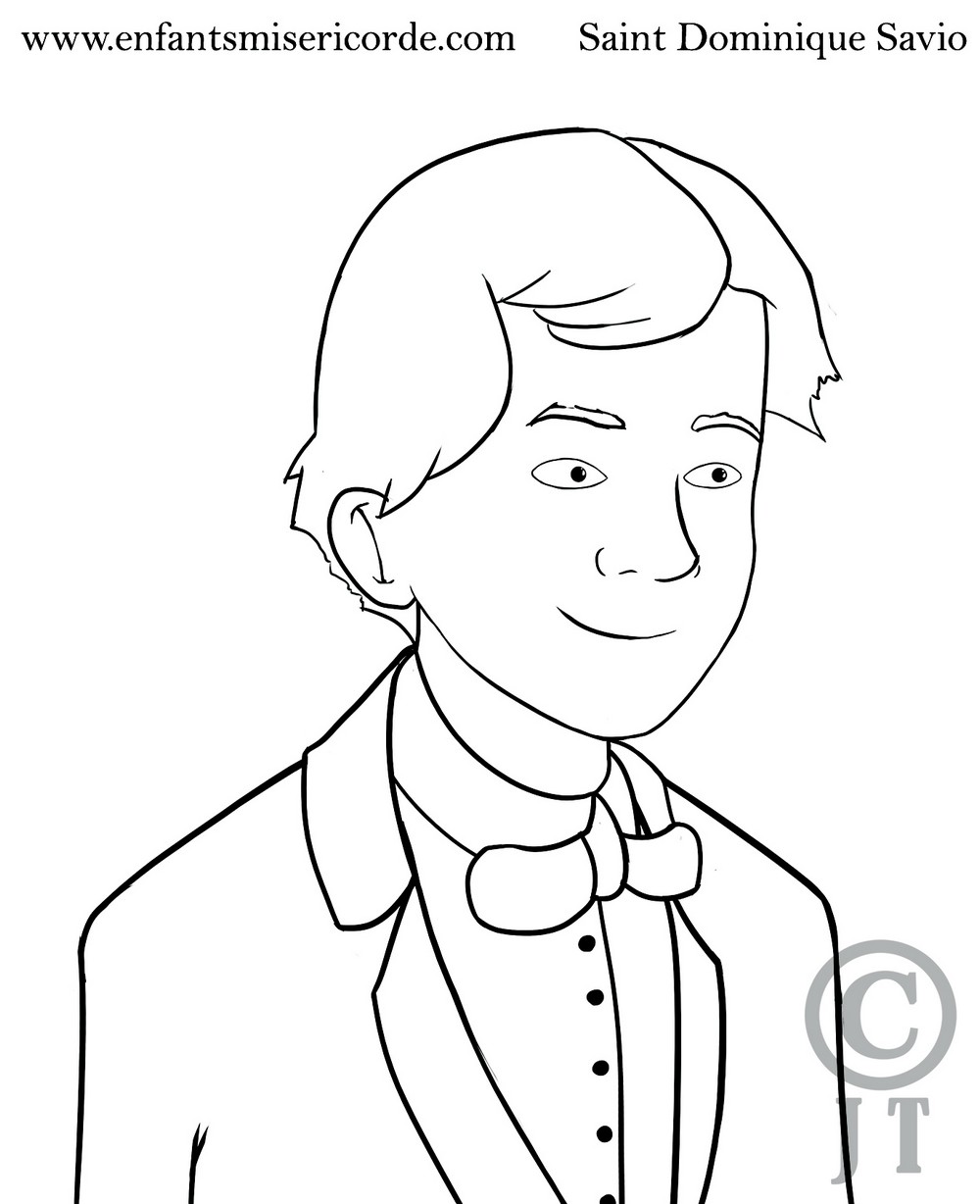 Coloriage Saint Dominique Savio