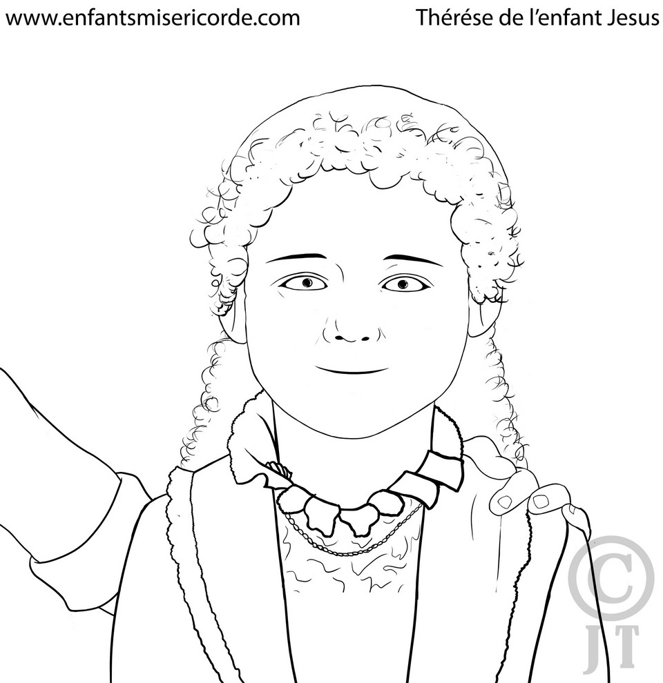 Coloriage Sainte Thérèse de l'Enfant Jésus