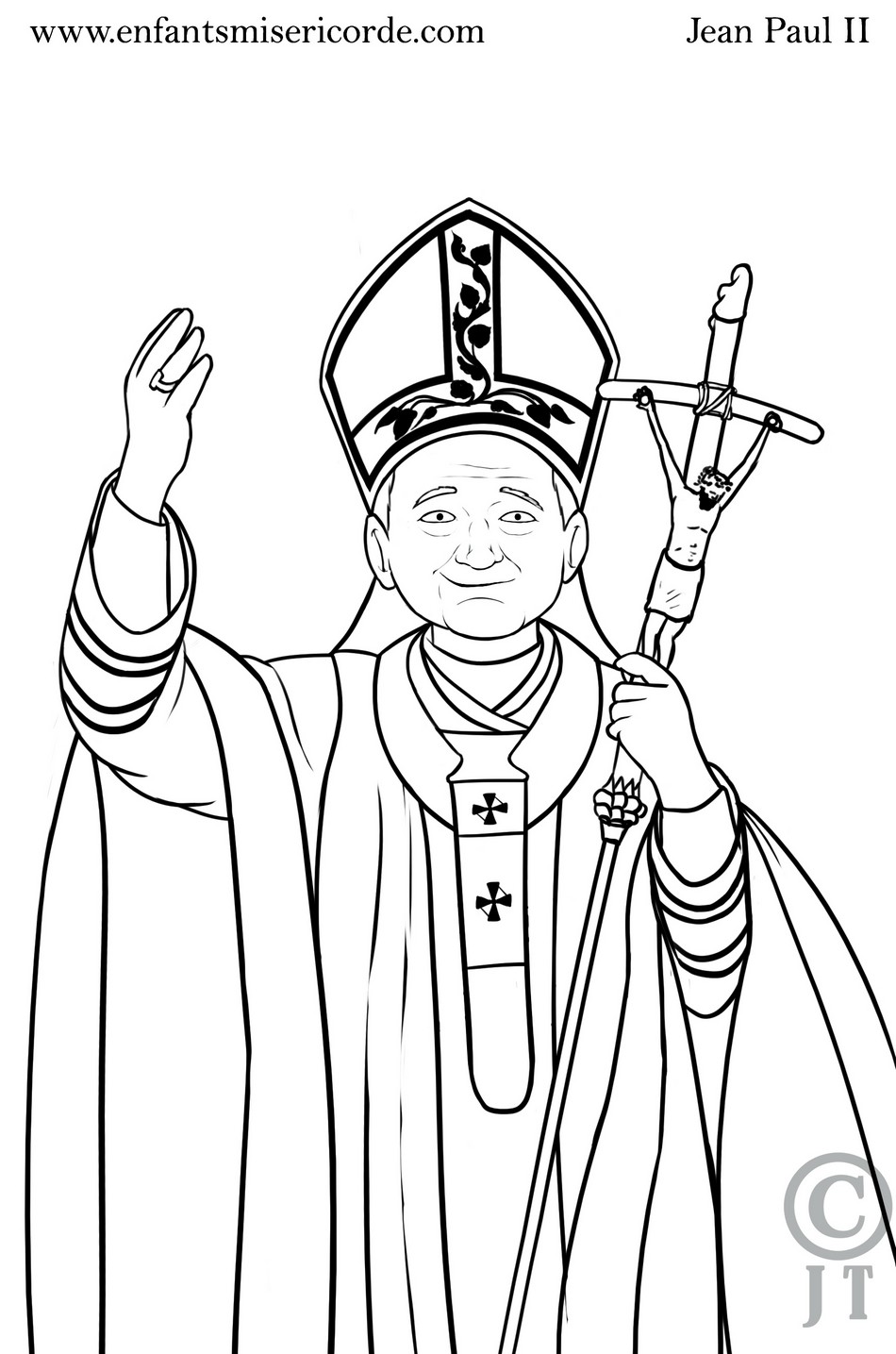 Coloriage Saint Jean-Paul II