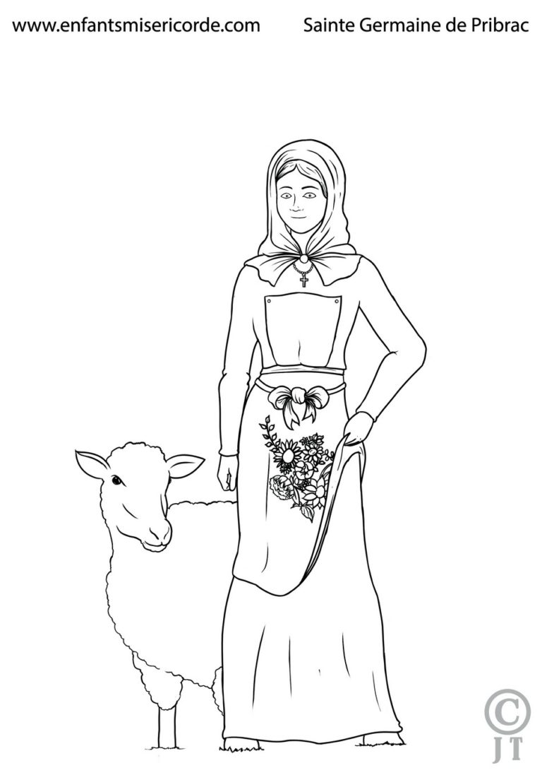Coloriage Sainte Germaine de Pibrac | ENFANTS MISERICORDE 7-11 ANS